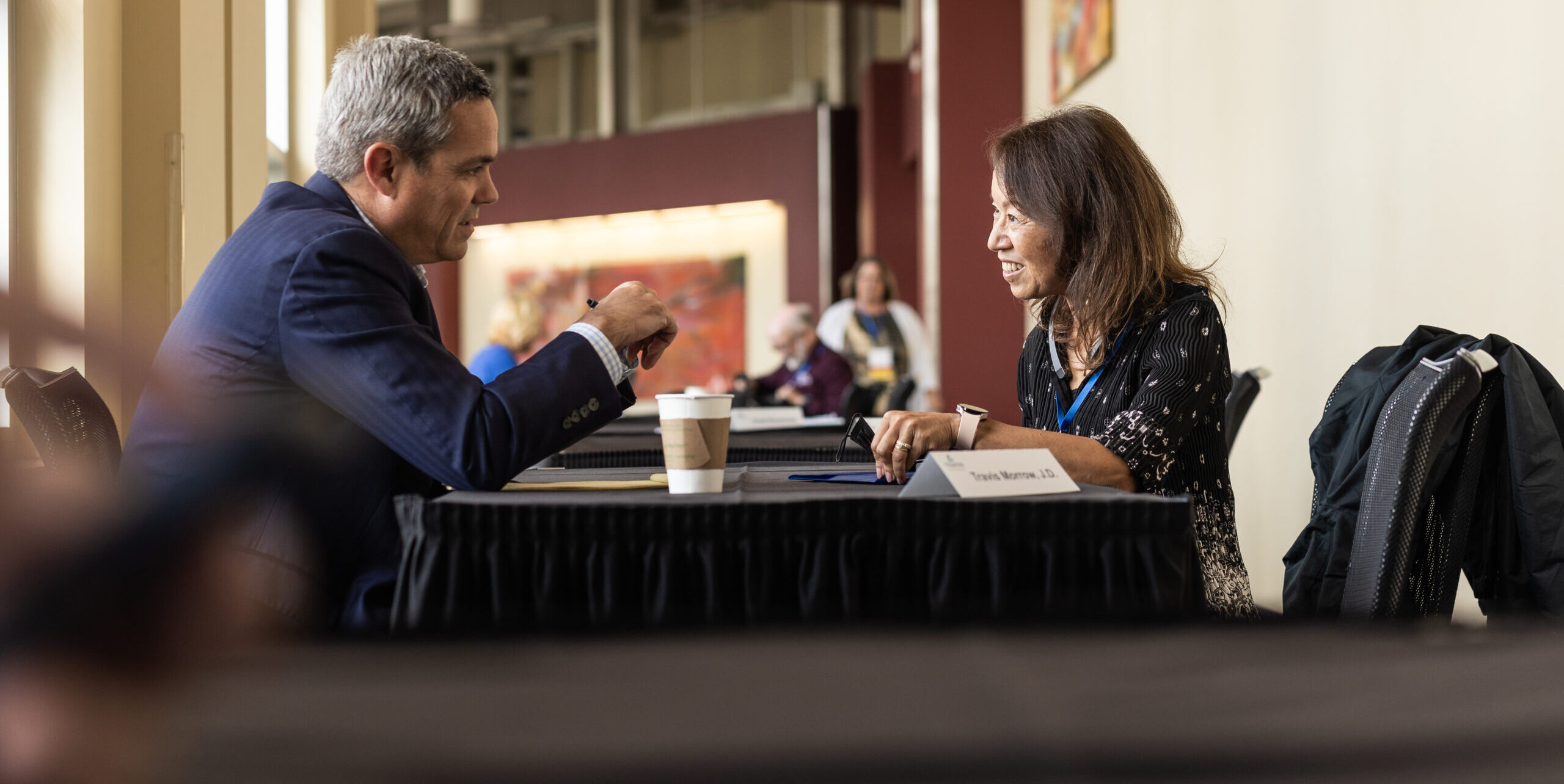 Barnabas Foundation staff meet one on one with conference attendees for planned giving strategies.
